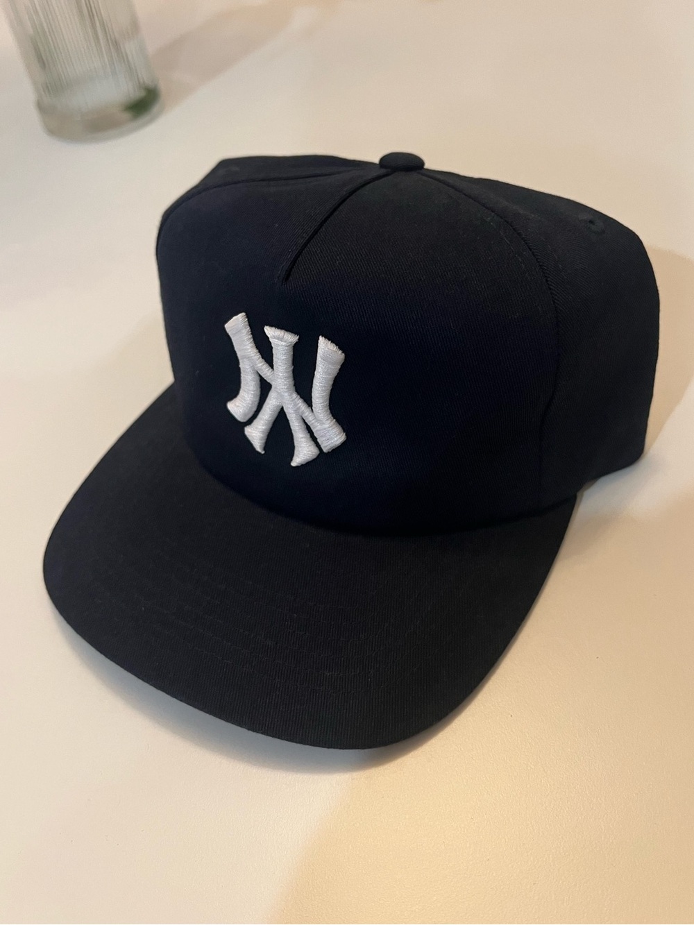 Navy Upside down New York Yankees hat